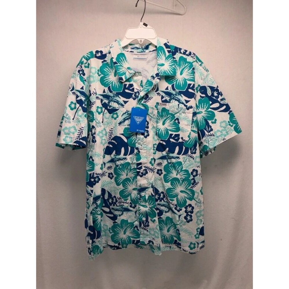 Columbia PFG Bobbers Best Hawaiian Fishing Shirt Men’s Large NWT